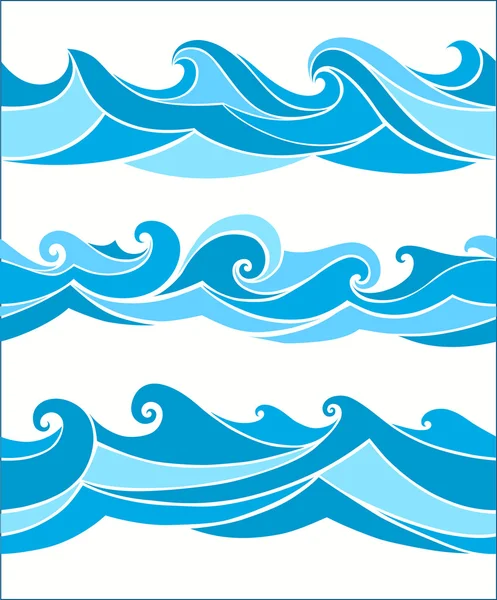 Aseta vektorin saumattomat aallot — vektorikuva