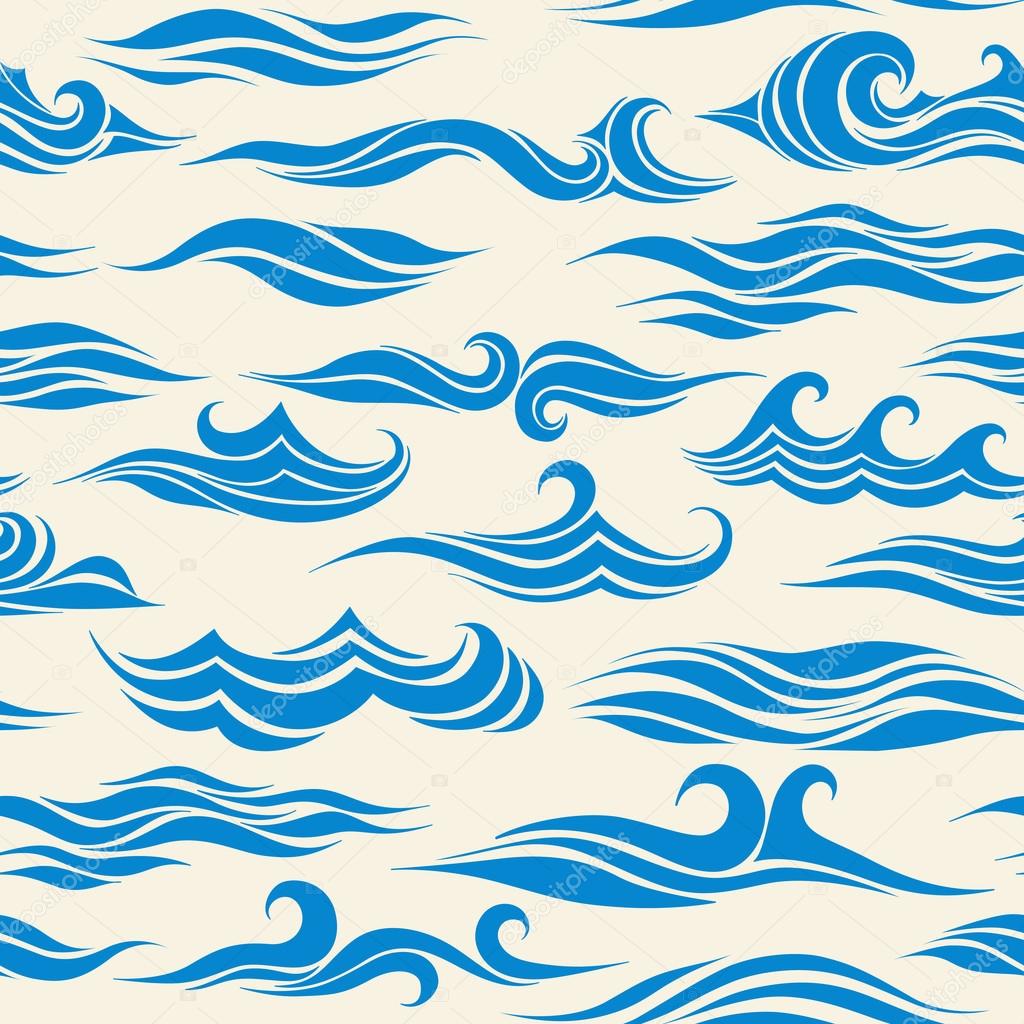 Seamless pattern waves from element of the design