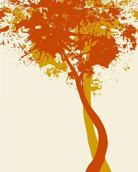 Abstract composition - autumn trees — Stock Vector