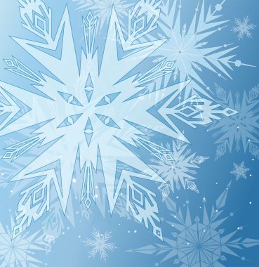 Beautiful blue winter background clipart