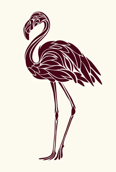 Dessin graphique stylisé de flamants roses — Image vectorielle