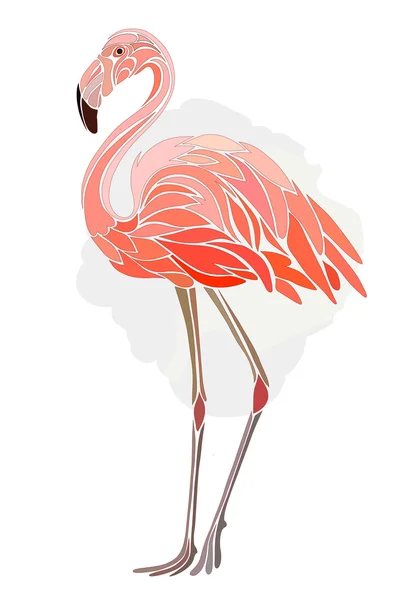 Dessin graphique stylisé de flamants roses — Image vectorielle