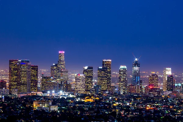 Los Angeles horisonter på twilight Stockbild