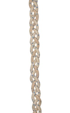 Kalın ile ilişkilendirilmiş örgü şeklinde dekoratif elemanlar 