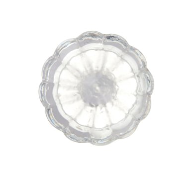 Güzel cam dekoratif unsur üzerinde beyaz bir adam izole