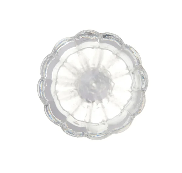 Elemento decorativo de vidro bonito isolado em um backgroun branco — Fotografia de Stock