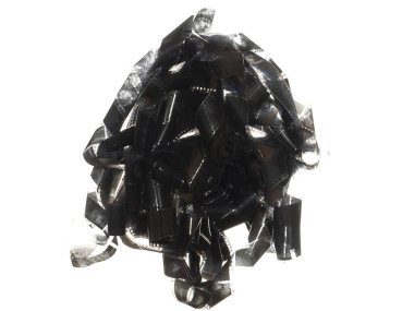 Karışık monokrom negatif fotoğraflı film karışıklığı beyaz arkaplanda izole edildi.      