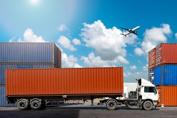 Containervrachtschip Voor Logistieke Uitvoer — Stockfoto