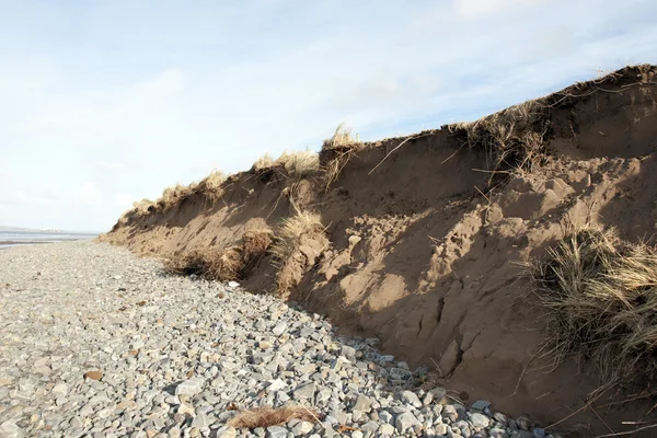 风暴破坏后的沙丘 — 图库照片