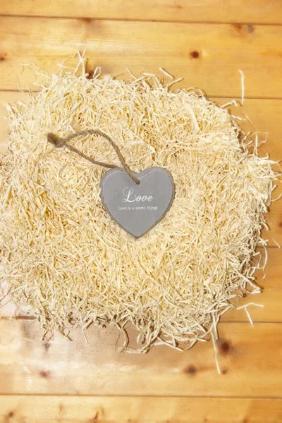 Lone heart in a love nest — Stock Photo, Image