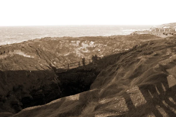 The nine daughters hole in sepia — Stock Photo, Image