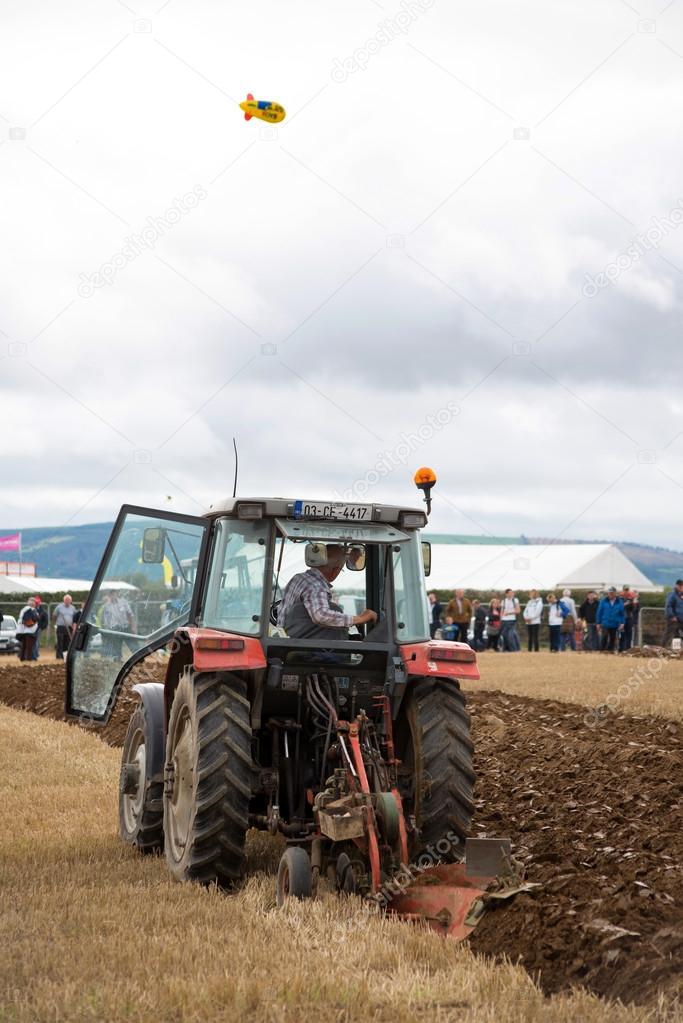 competing in the irish national ploughing championships