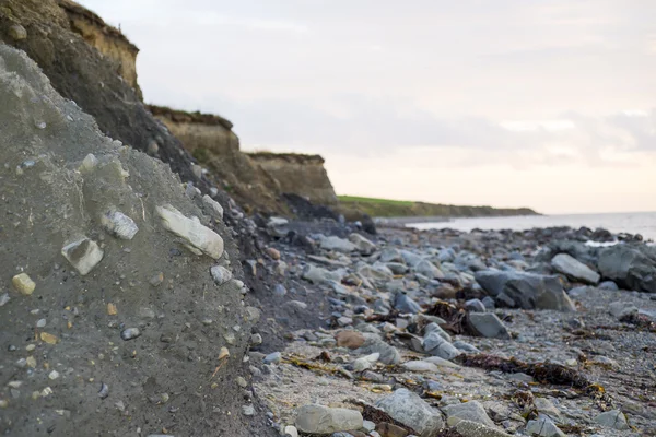 Beal beach cliffs after a storm — Stock Photo, Image