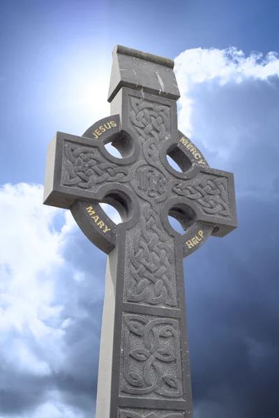 Celtic cross head stone — Stock Photo, Image