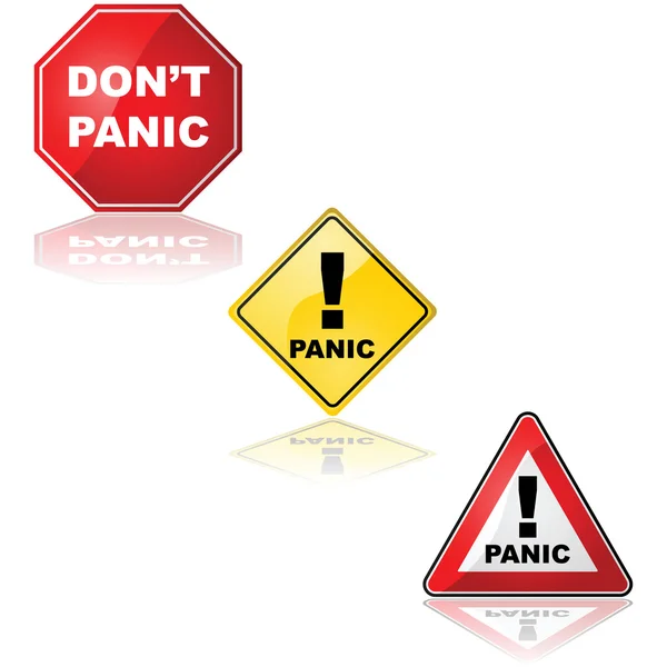 Panic sign — Stock Vector