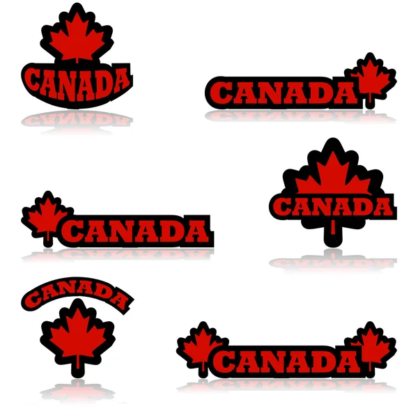 Iconos de Canadá — Vector de stock