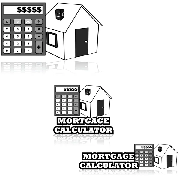 Calculatrice hypothécaire — Image vectorielle