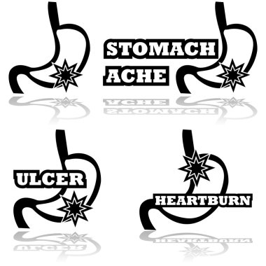 Stomach problems clipart