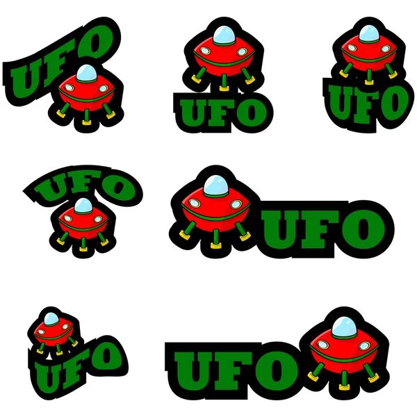 UFO-ikonok — Stock Vector