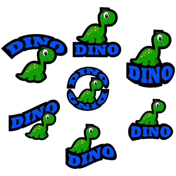 Iconos de dinosaurios — Archivo Imágenes Vectoriales