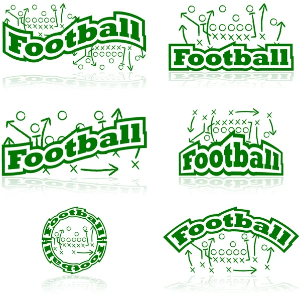 Иконы футбольной тактики — стоковый вектор
