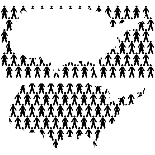 Personas en los Estados Unidos — Archivo Imágenes Vectoriales