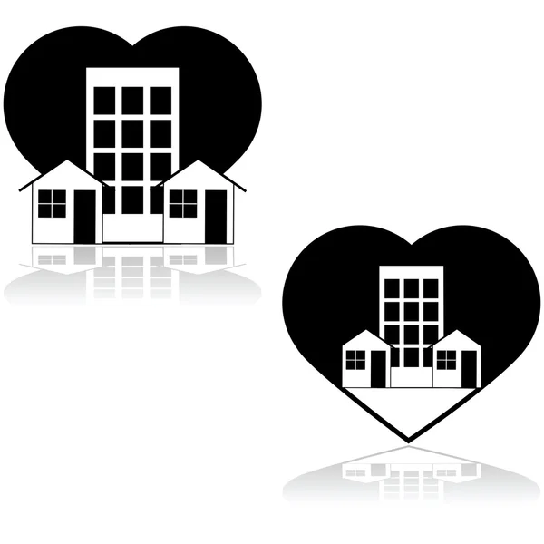 Neighborhood Love — Stock Vector