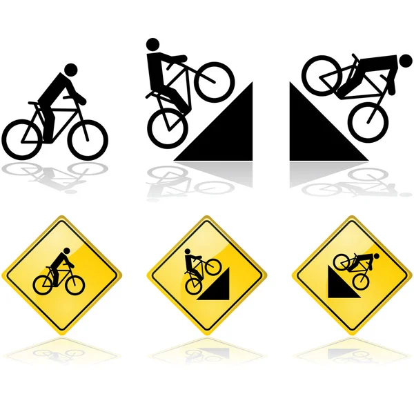 Signos de bicicleta — Vector de stock