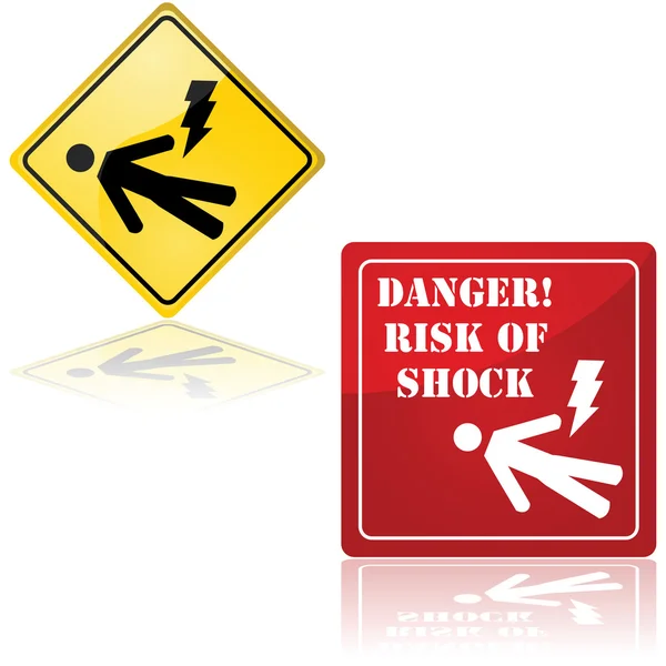 Danger of shock — Stock Illustration Danger of shock Royalty Free Stock Vectors