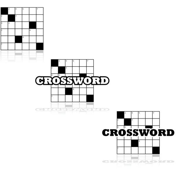 Icônes de mots croisés — Image vectorielle