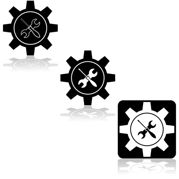 Fixing icons — Stock Vector