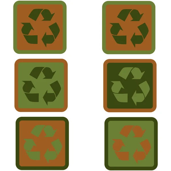 Recycling teken plat ontwerp — Stockvector