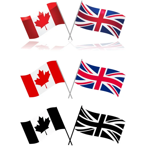 Canada et Royaume-Uni — Image vectorielle