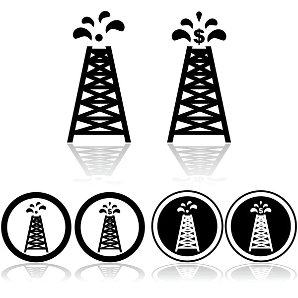 Oil tower — Stock Vector