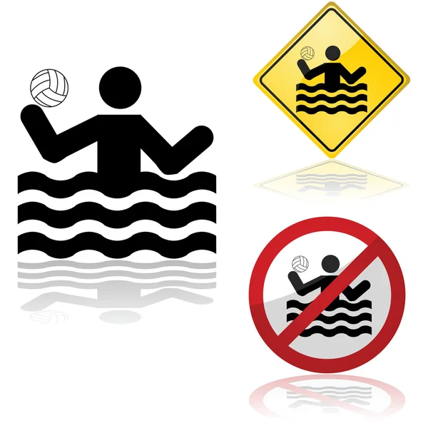Water polo signs — Stock Vector