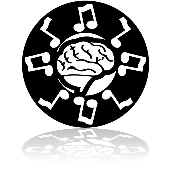 Hudební mozek — Stockový vektor