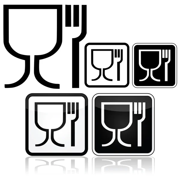 Food safe icons — Stock Vector