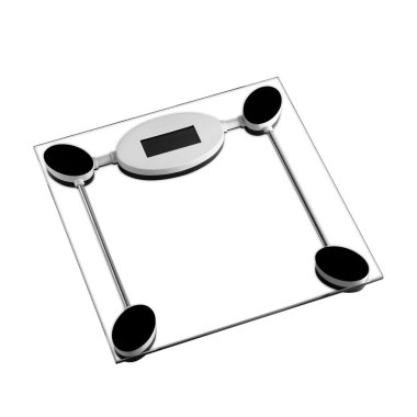 Beyaz arka plan banyo ölçekler