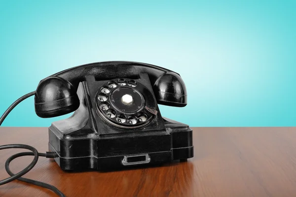 Vintage telefonları - retro telefon siyah — Stok fotoğraf