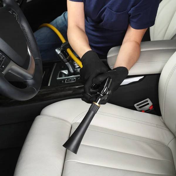 Car service. Cleaning and washing of  interior of the car — Stock Photo, Image