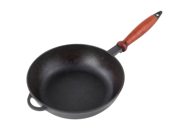 Kitchen Accessories Cast Iron Frying Pan Isolated White Background — Stock Photo, Image