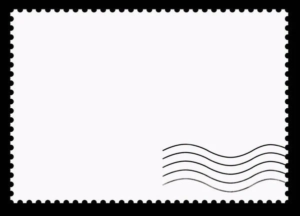 Postage Stamps Clear Blank Stamping Black Background — Stock Photo, Image