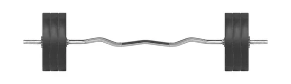 Esporte Fitness Imagens Grandes Vista Frontal Barbell Closeup Curl Bars — Fotografia de Stock