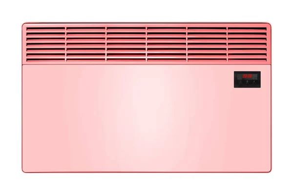Electrodomésticos Vista Frontal Calentador Convección Eléctrico Rosa Con Pantalla Sobre —  Fotos de Stock