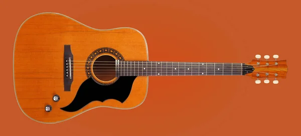 Музичний Інструмент Вид Спереду Дуже Рідкісна Старовинна Акустична Гітара Народна — стокове фото