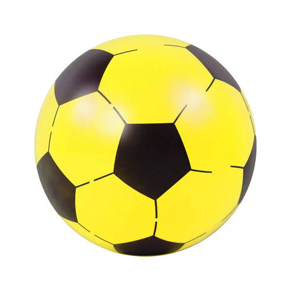 Toys Yellow Black Ball Isolated White Background — Stock Photo, Image