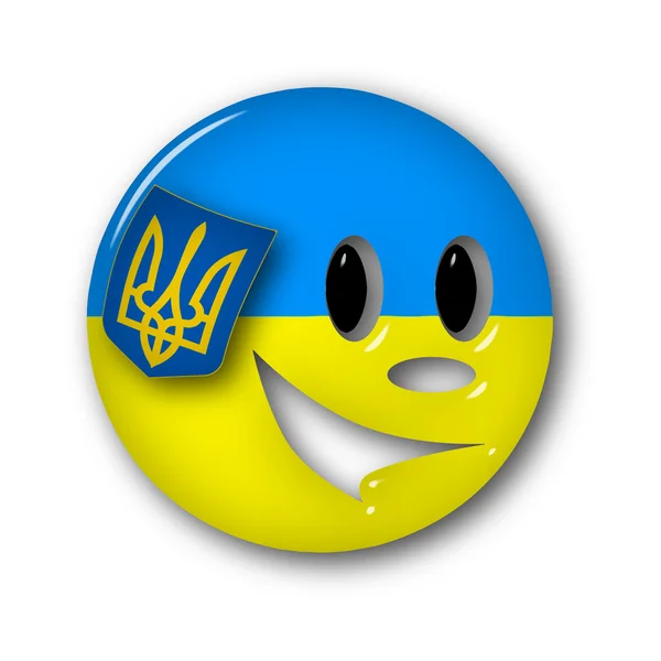 Смайлик прапор України — стокове фото