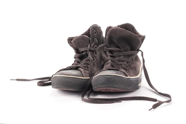 Old suede sneakers — Stock Photo, Image