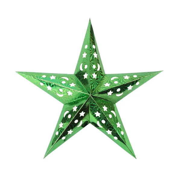 Green Star. Isolated — Stock Photo, Image