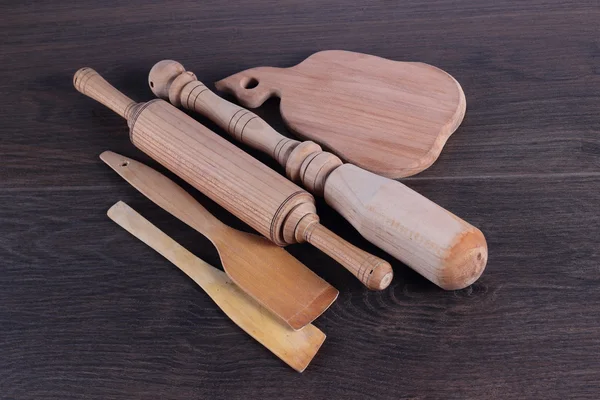Accesorios de cocina de madera —  Fotos de Stock